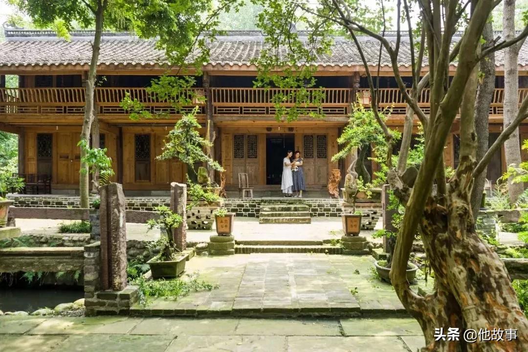 人间仙境般的世外桃源庭院,原始森林自建世外桃源