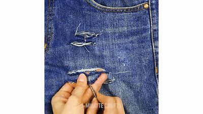 裤腰太小了教你一招变大神器,牛仔裤腰大了怎么剪一刀改小