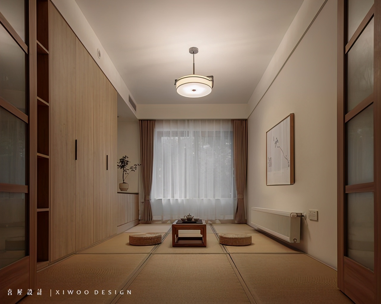 胡桃木简约搭配清新自然返璞归真,一进去就让人舒适的家