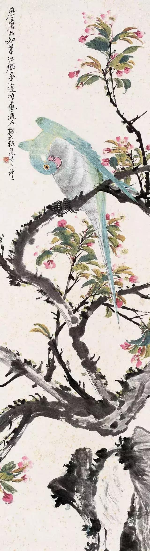 潘天寿100幅花鸟画欣赏,潘天寿花鸟画简史
