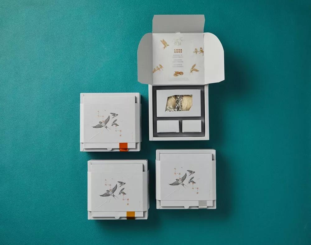 兔年元素的燕窝包装盒展开图,好看的燕窝包装设计