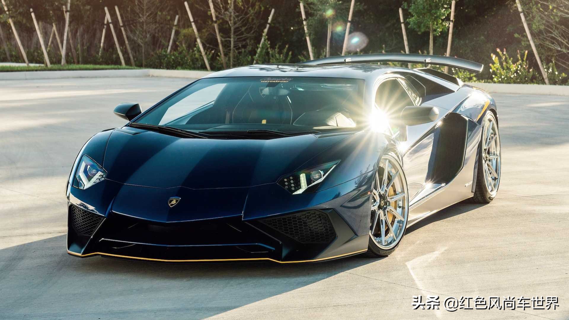 兰博基尼aventadorsvj红色,兰博基尼