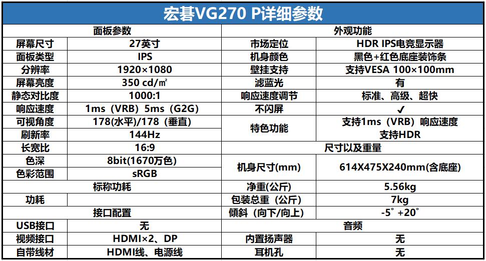 宏碁vg270up显示器评测,宏碁xv273kp27寸显示器测评