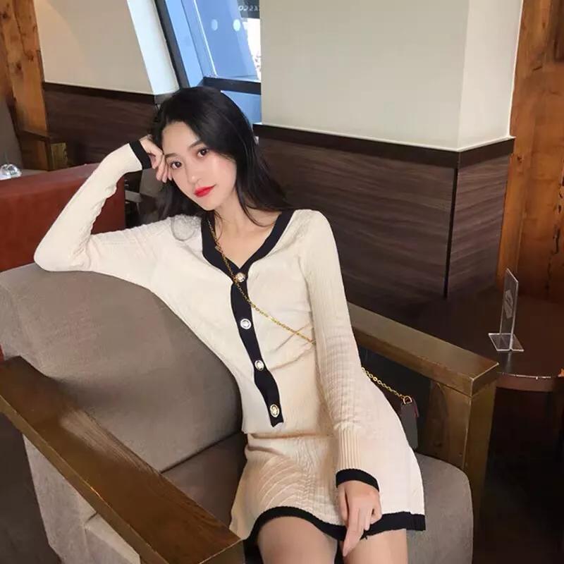 爆款女人味小心机打底衣女,法国绒打底裙