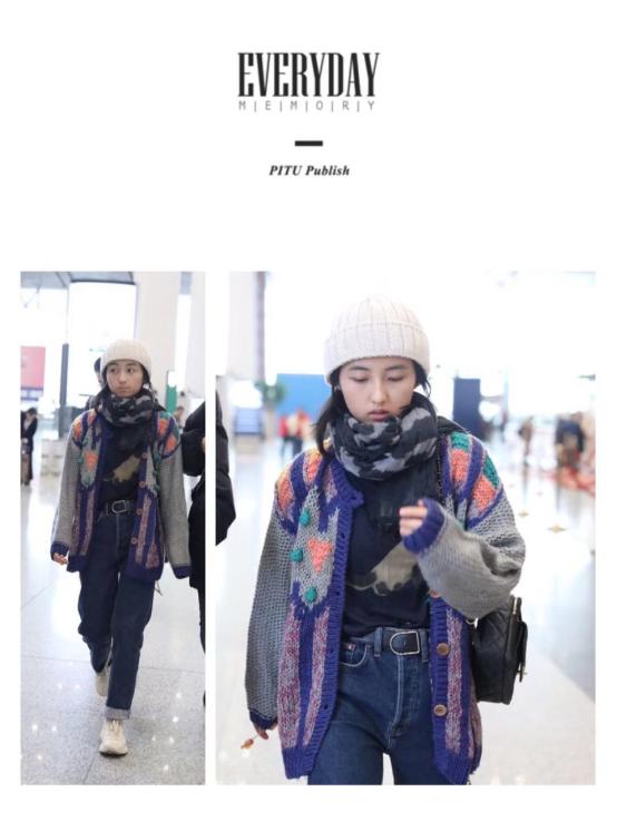 冬天带帽中长款针织开衫怎么搭配,针织开衫保暖又好穿女人味十足