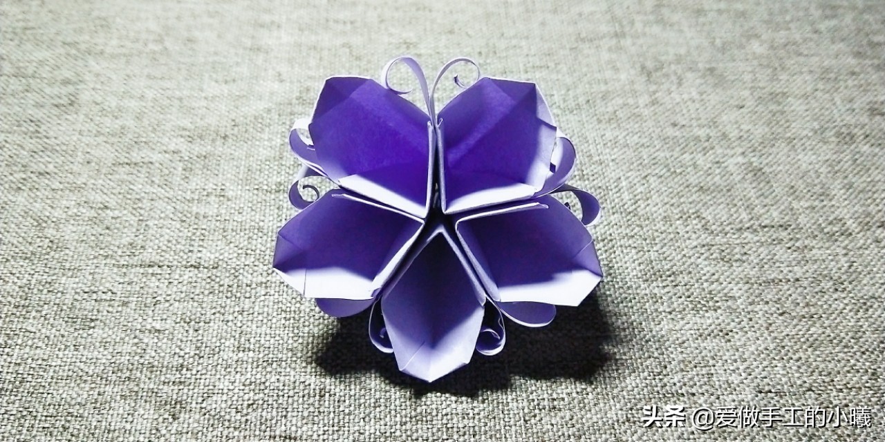 幼儿园五瓣花折纸,立体五瓣樱花折纸