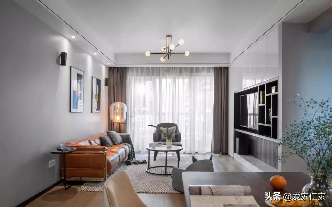 128平四室二厅二卫装修美式轻奢,128平简约现代风格