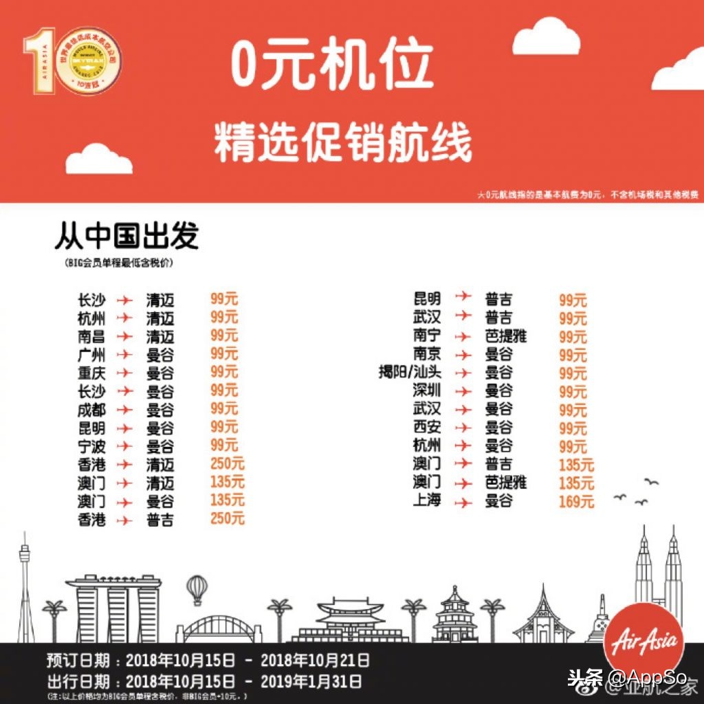 最便宜的一折机票,最低机票价格仅9元