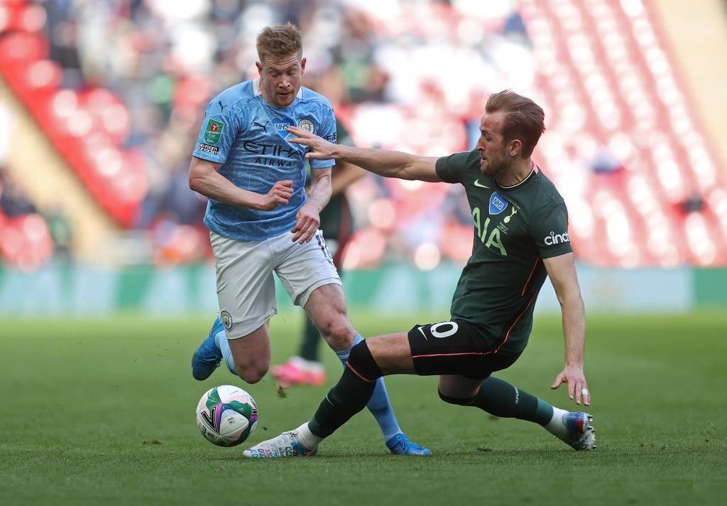 凯恩和孙兴慜英超已联手打入37球,凯恩和德布劳内配合