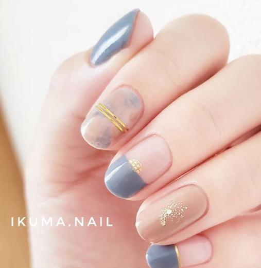 美甲蓝色和雾霾蓝,怎么调雾霾蓝色美甲