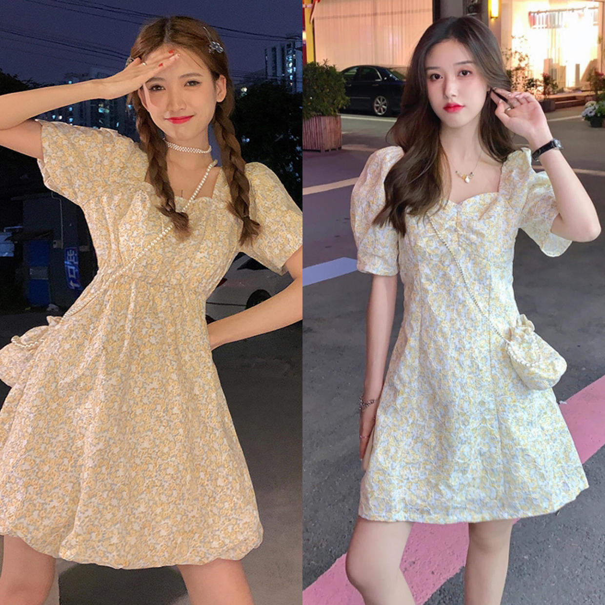 2023年春夏时尚碎花减龄连衣裙,今年夏天又流行起来的碎花连衣裙