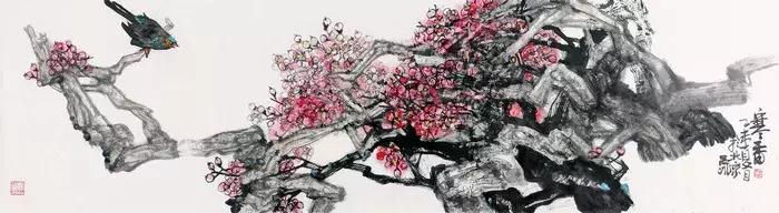 吕冰大写意花鸟画,吕冰大写意花鸟画寿桃