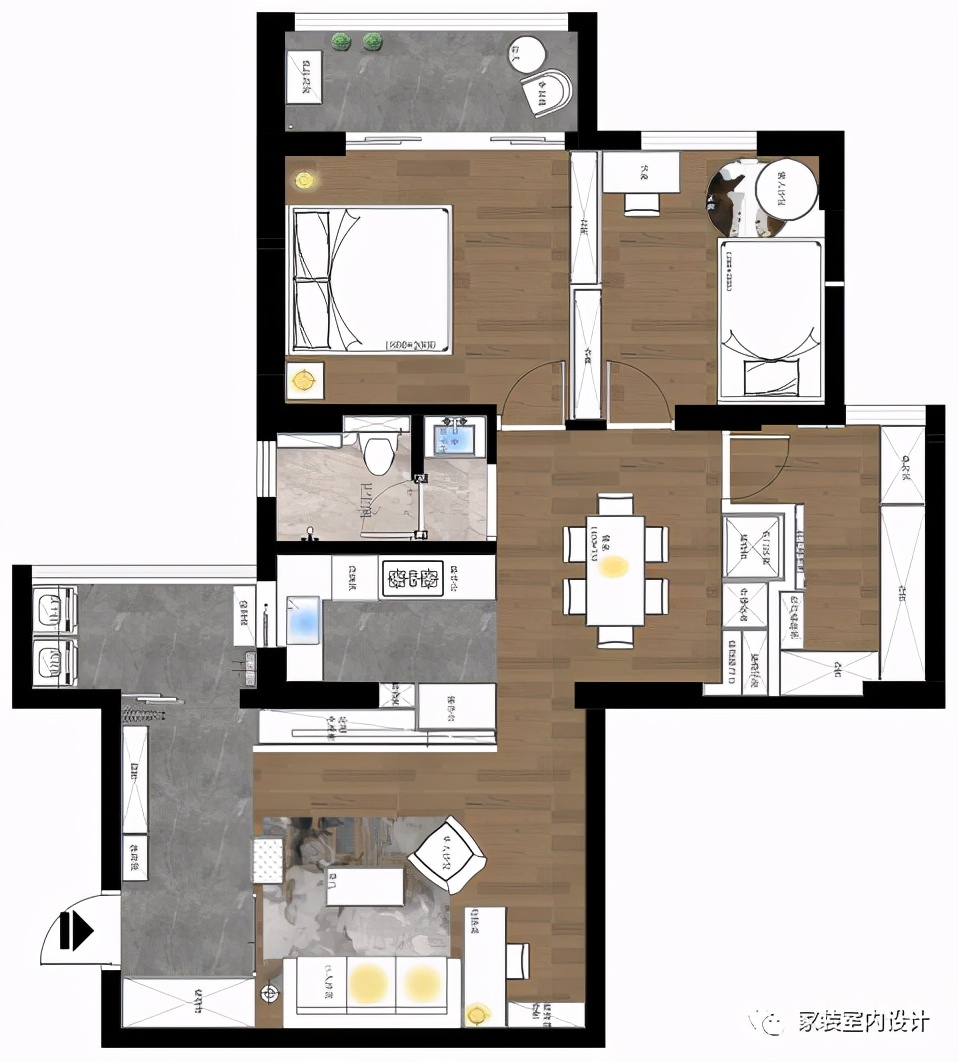 90平三室的小户型轻奢风,146平米精致简约让生活更有格调