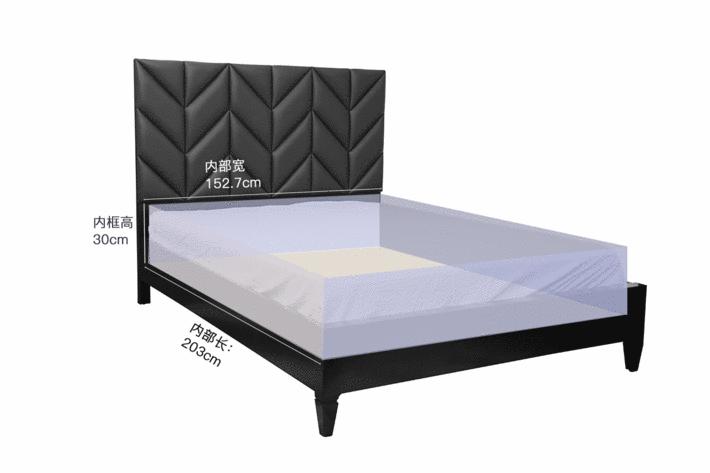 美式轻奢实木床主卧1.8米双人大床,美式实木床现代简约白色1.8米大床