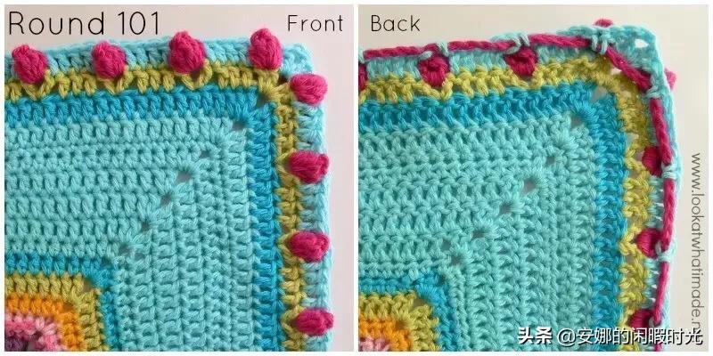 曼陀罗毯子编织教程,苏菲花园曼陀罗毯子钩法高清图解