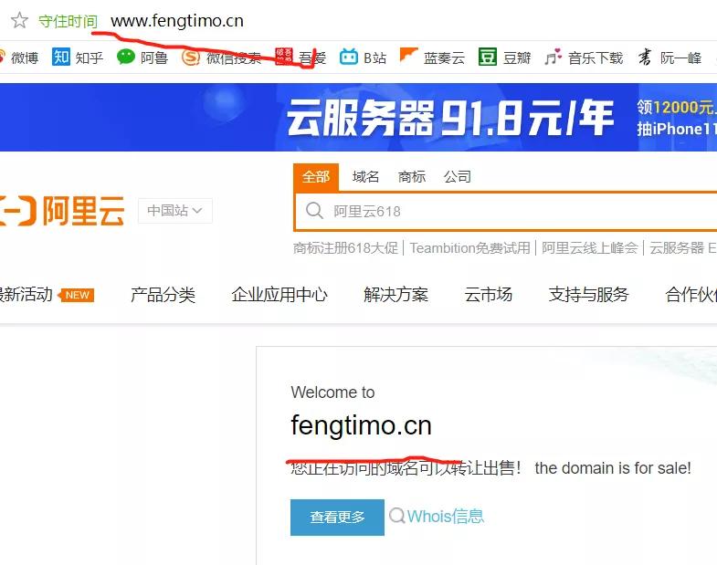 域名是啥?乔碧萝,冯提莫.com被挂出来卖