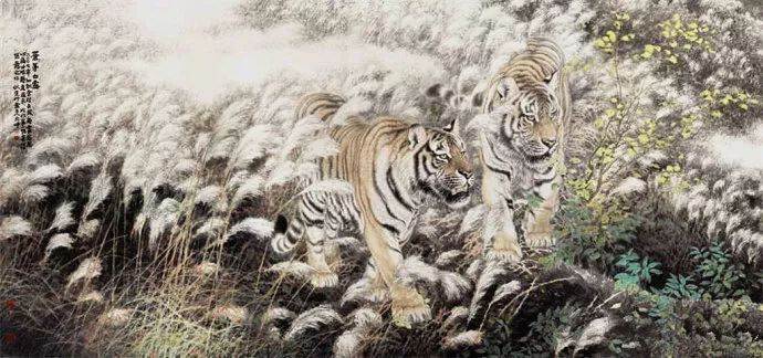 他笔下的虎充满了人的柔情与善意