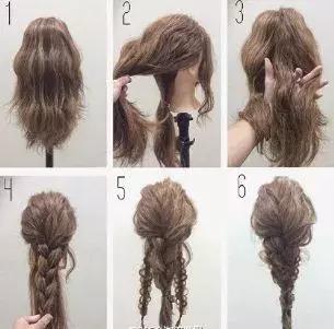 女神瀑布编发教程图解,一款附有知性女神气质的编发教程