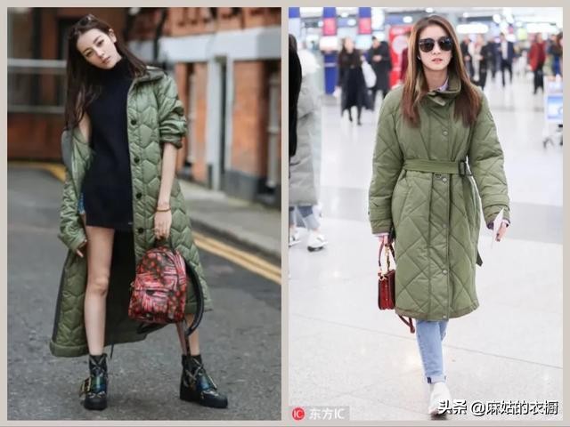 日系绗缝棉服穿搭,宽松绗缝棉服