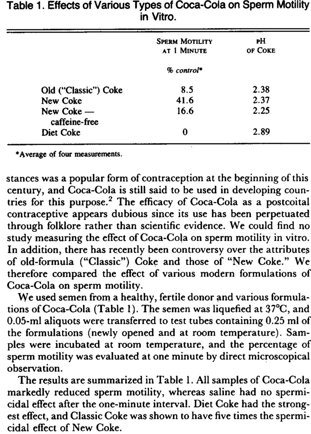 可乐杀精雪碧杀卵吗,可乐杀精雪碧也杀精吗