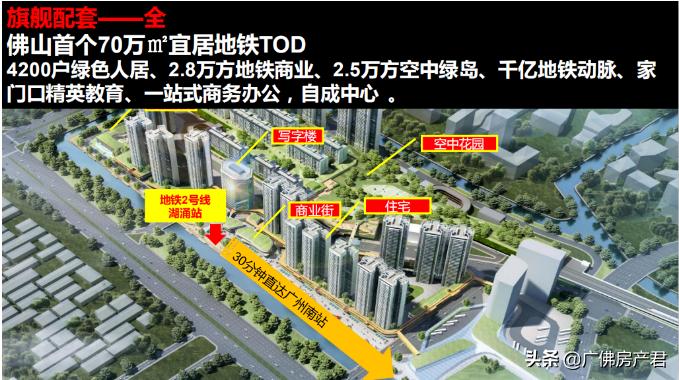 佛山南庄2号线地铁旁2.8万方地铁商业4200户绿色人居