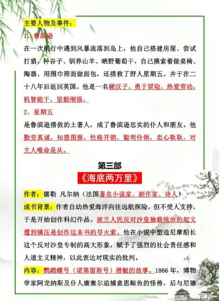 语文经典名著必考点,语文名著怎么拿高分
