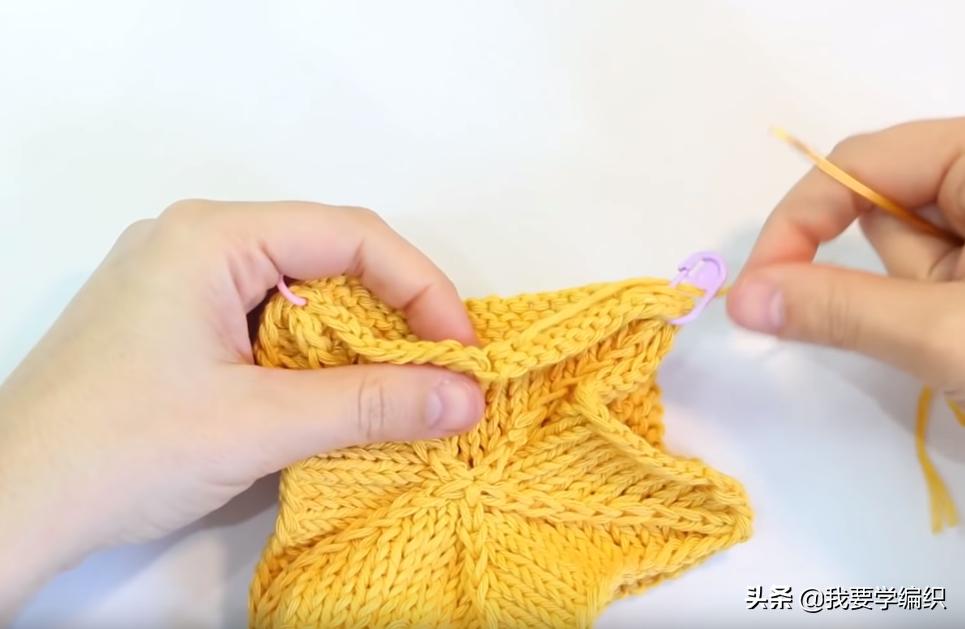 3d立体五瓣花钩织图解,小玫瑰花吊篮钩针编织图解