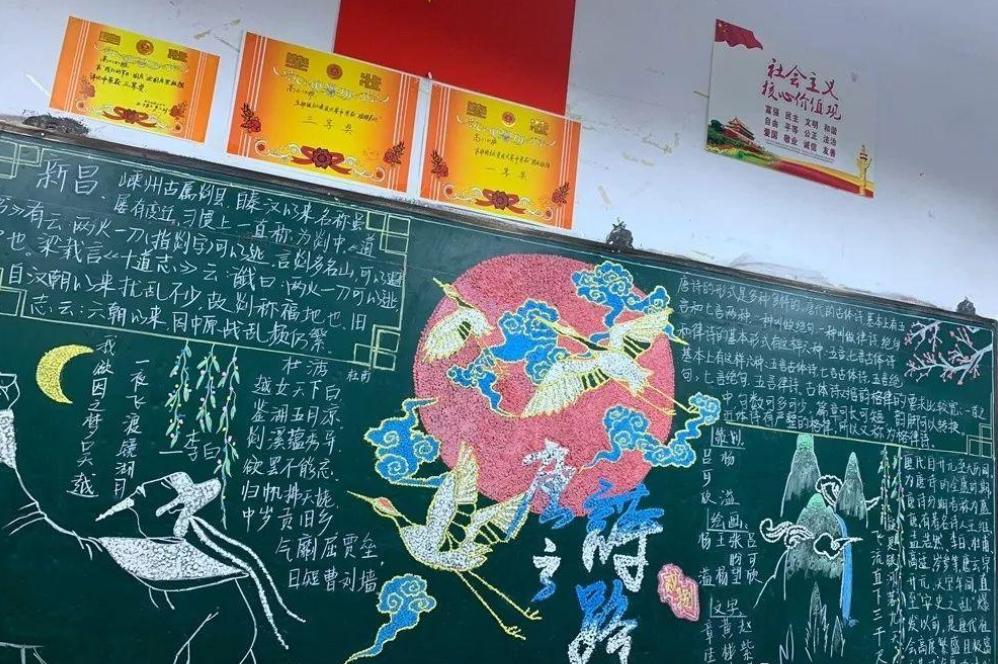 简单创意黑板报粉笔画图文,创意黑板报粉笔画