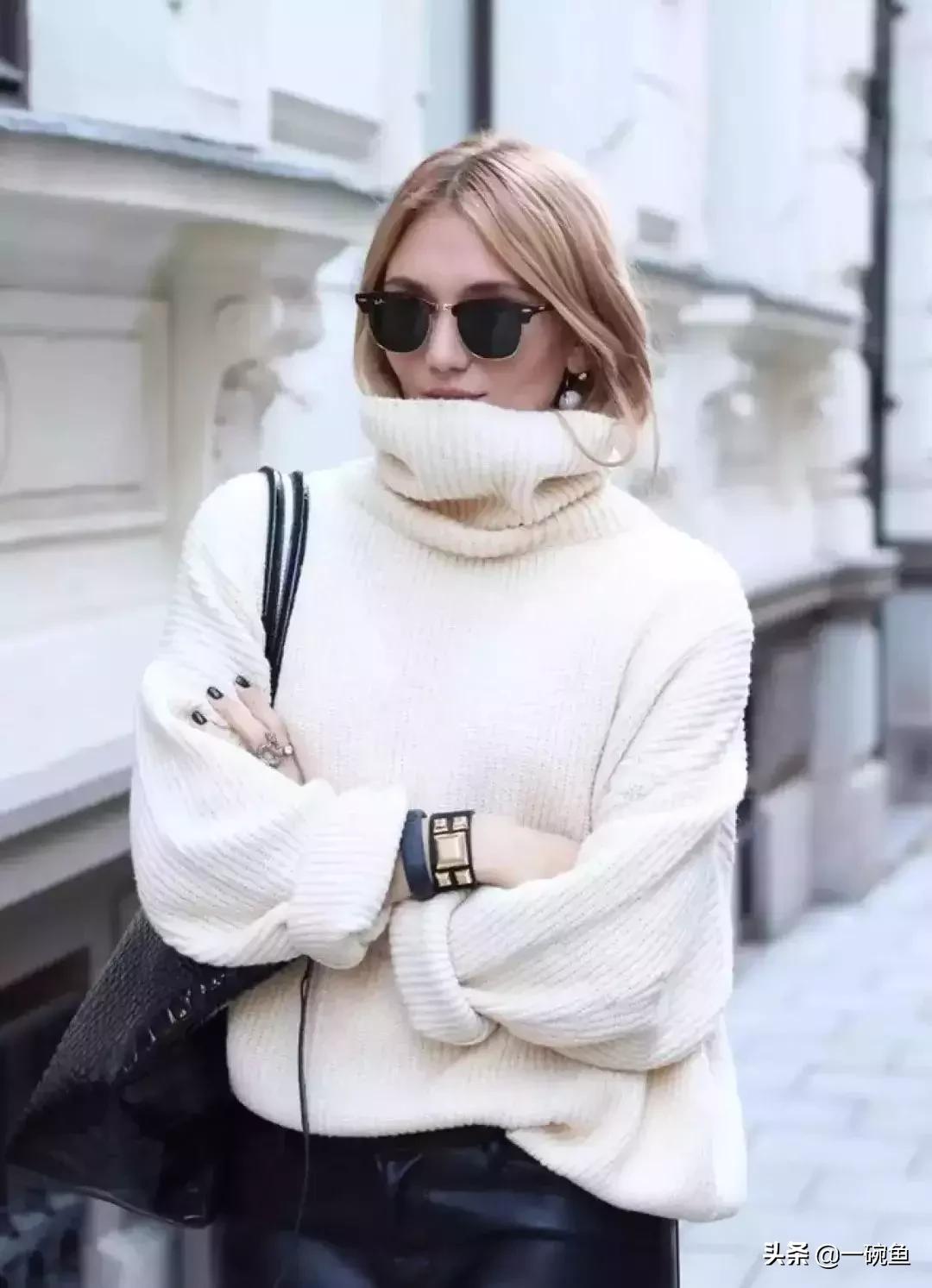 高领卫衣穿搭,高领潮服卫衣