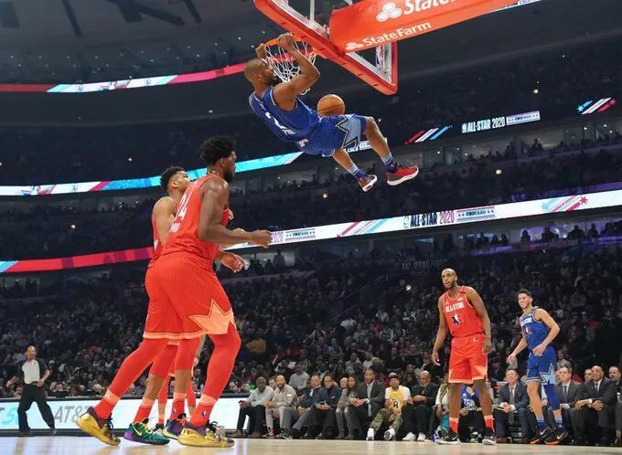 nba全明星詹姆斯对战字母哥,2019全明星赛詹姆斯队vs字母哥队