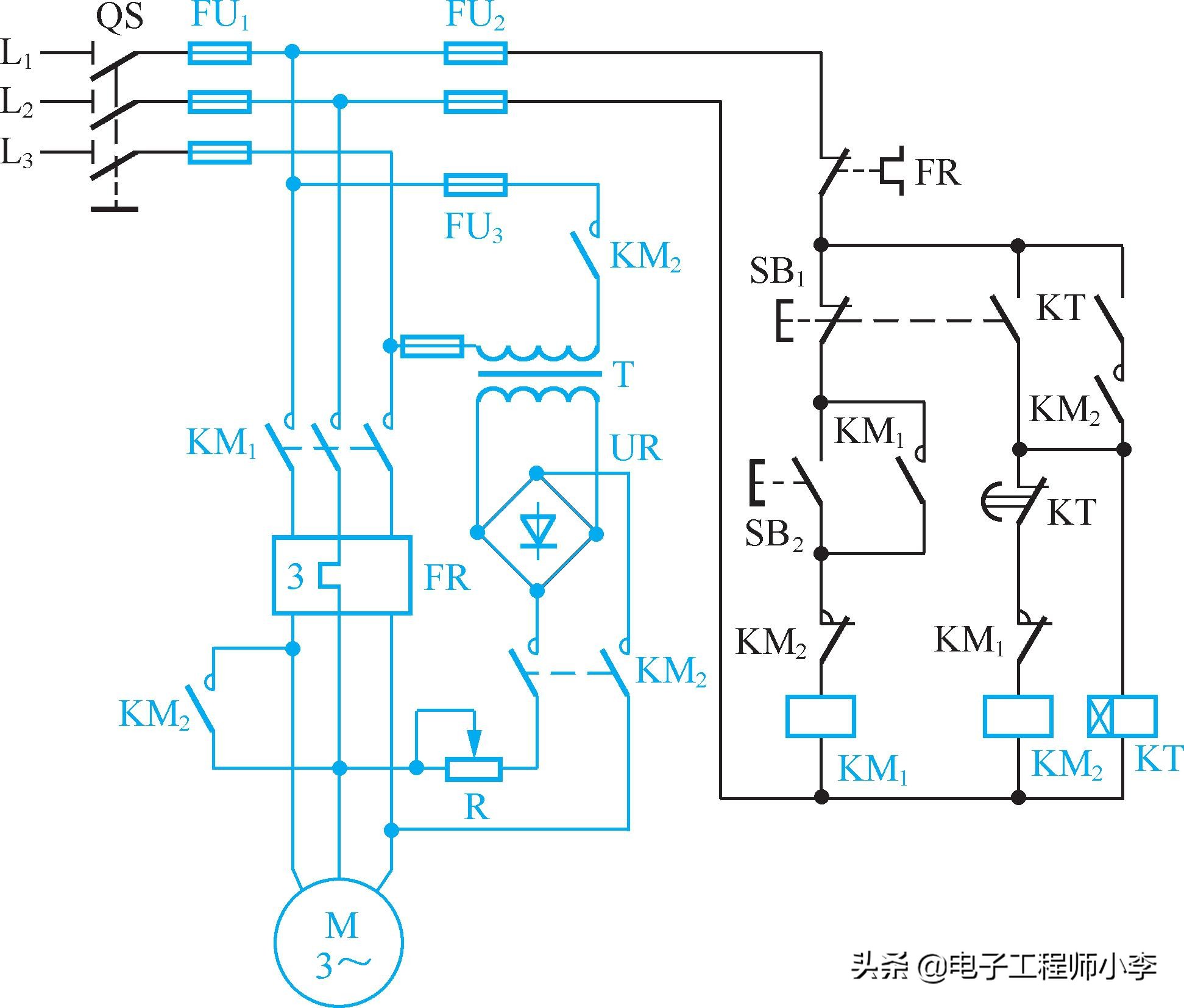 解析纯电动电路,电动机制动控制电路的安装与调试