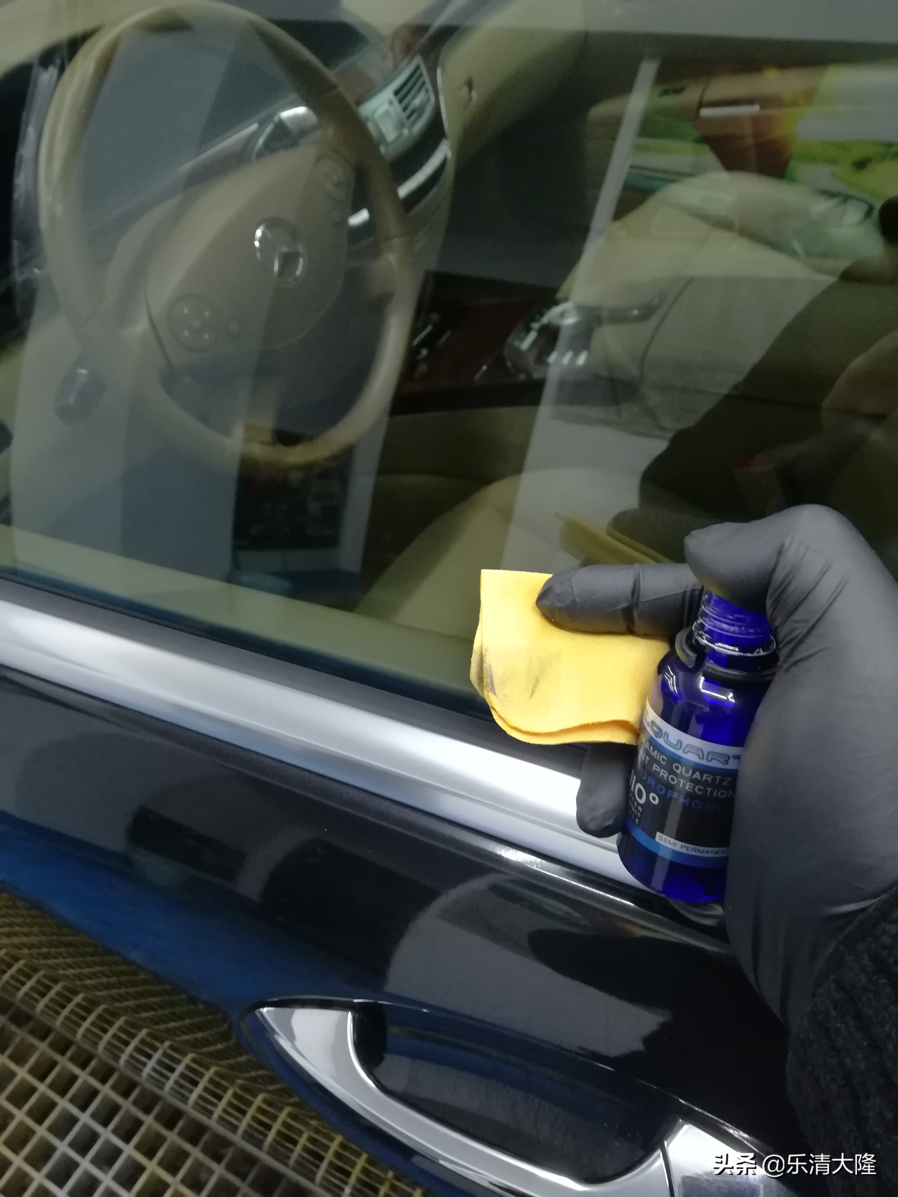 奔驰s350门边镀铬条,奔驰s350座椅清洗翻新