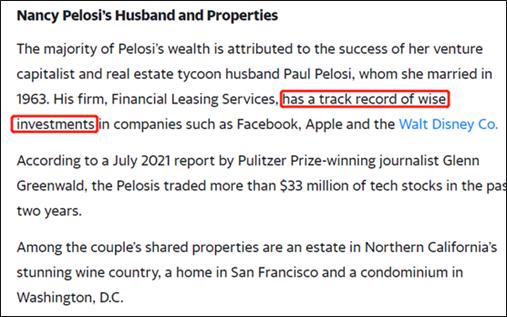 “佩洛西有多富？”，这文章里的这么一句话，点燃美国网友怒火