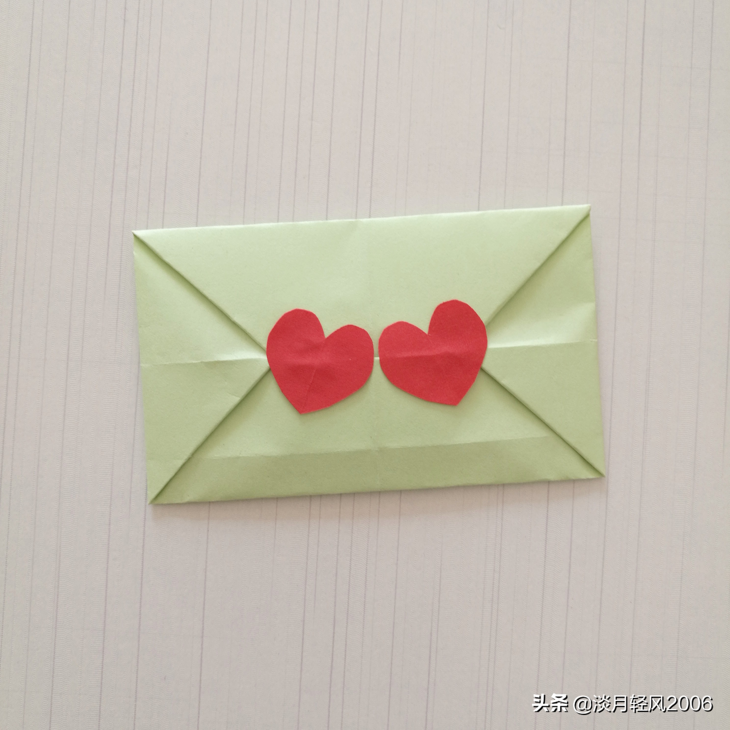 儿童手工折纸简单又美丽信封,用正方形折纸做信封