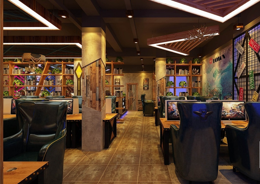 贵州网咖装修效果图,网咖装修大概多少钱
