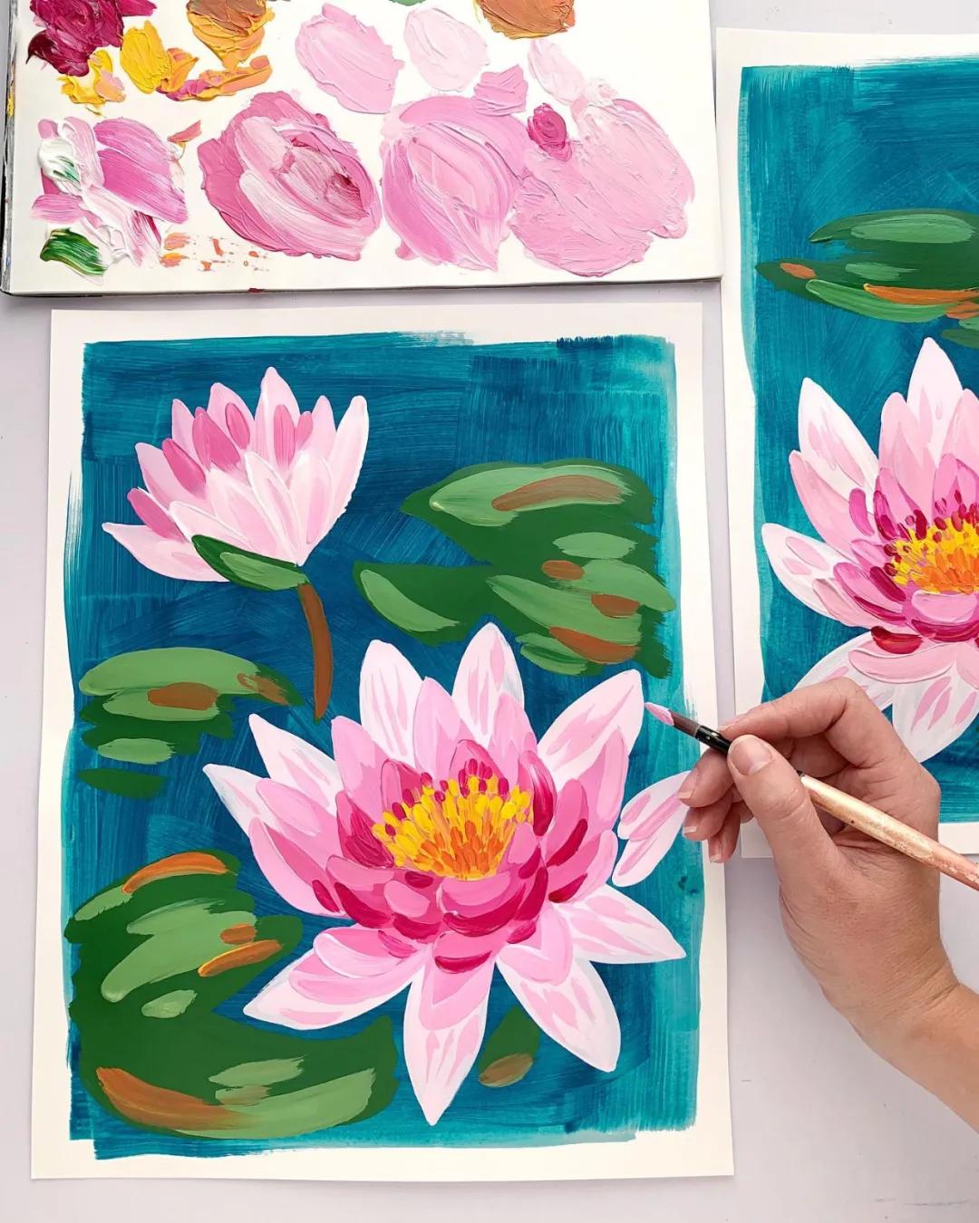 美术创意画幼儿丙烯平涂画,丙烯平涂的正确方法图解