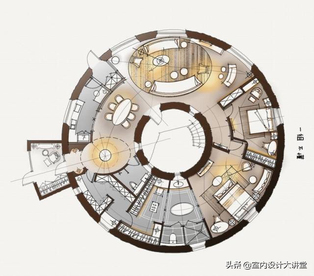 圆户型的多种设计方案,经典90方户型平面设计方案