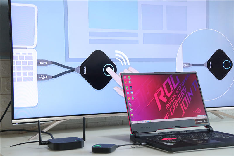 明基WDC10应答秀体验,3秒无线投屏,省去布线麻烦