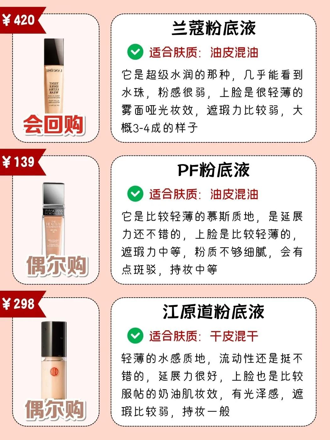 粉底液推荐公认干皮好用的粉底液,粉底液推荐公认好用平价混油皮