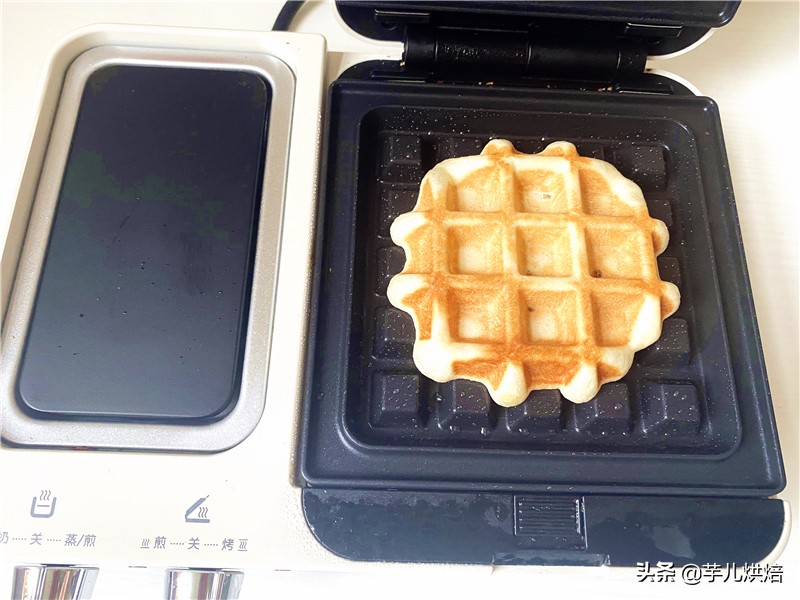 不用烤箱做华夫饼,不用模具机器自制华夫饼