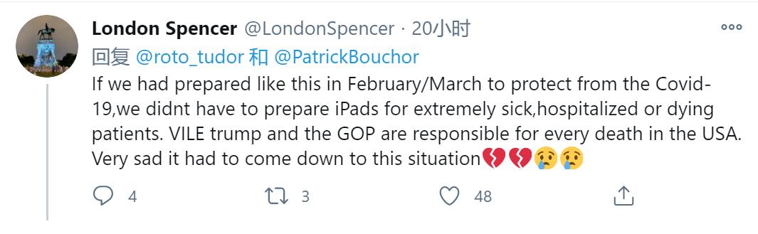 这张照片感动了全美33万人,美国网友疯传医院一张黑暗震撼照