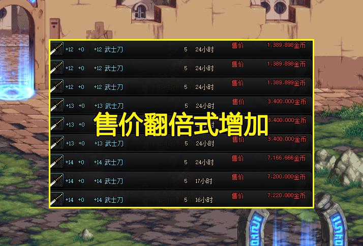 dnf最高增幅武士刀,dnf最贵的太刀