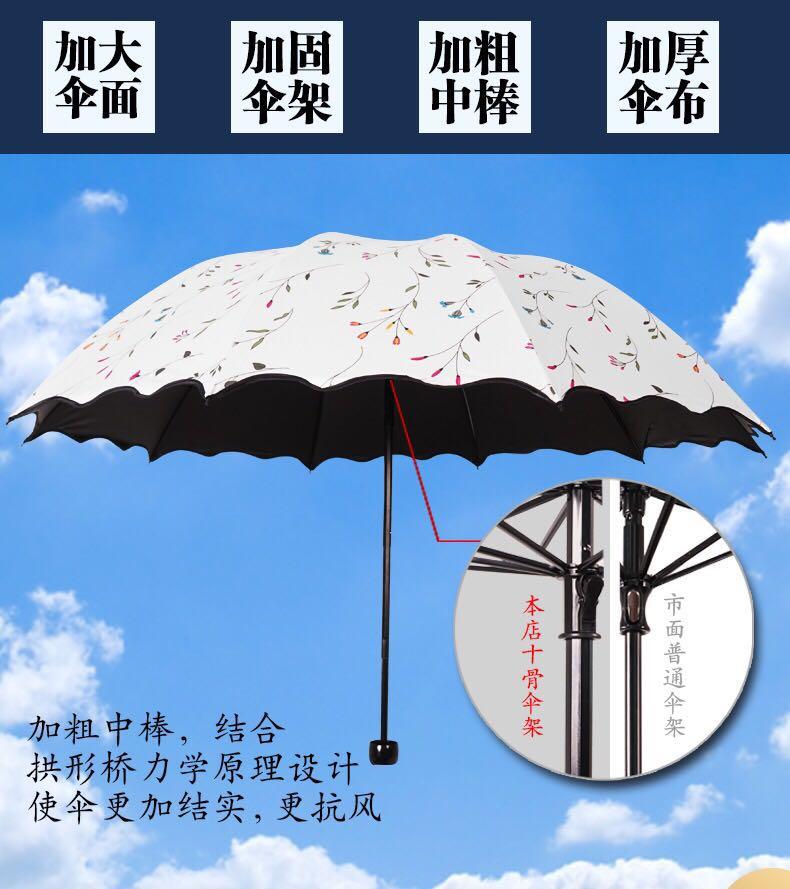 高颜值又防晒又防雨的雨伞,五折伞防晒小巧便捷遮阳雨伞