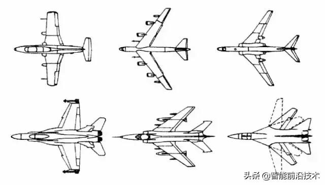 飞机形状简化图,用图形拼飞机的形状