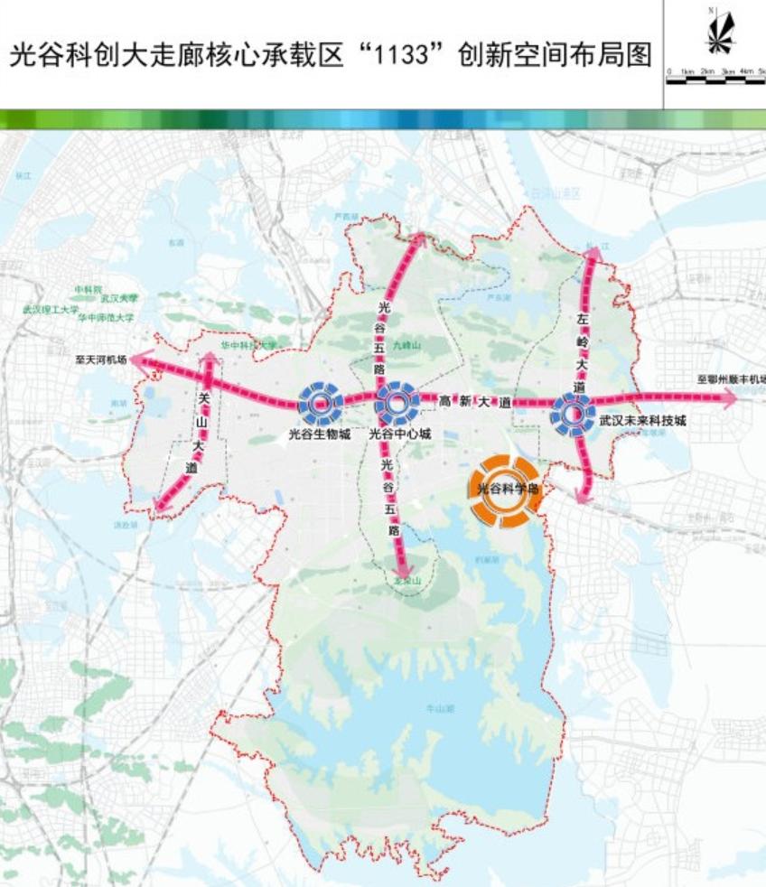 关山大道是光谷中心吗,武汉光谷关山千亿大道