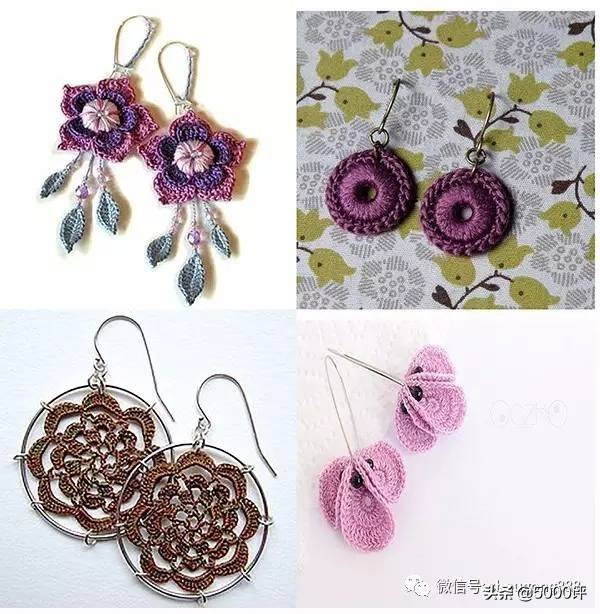 毛线钩精致的饰品,毛线钩织成品小玩意