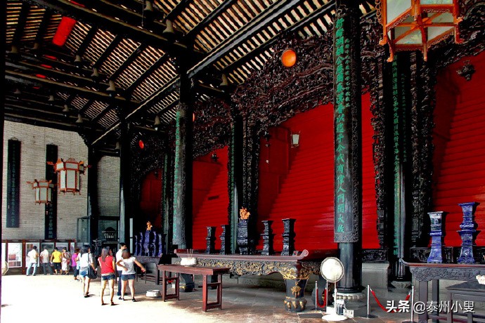 陈家祠的木雕作品,陈家祠天官赐福木雕摆件