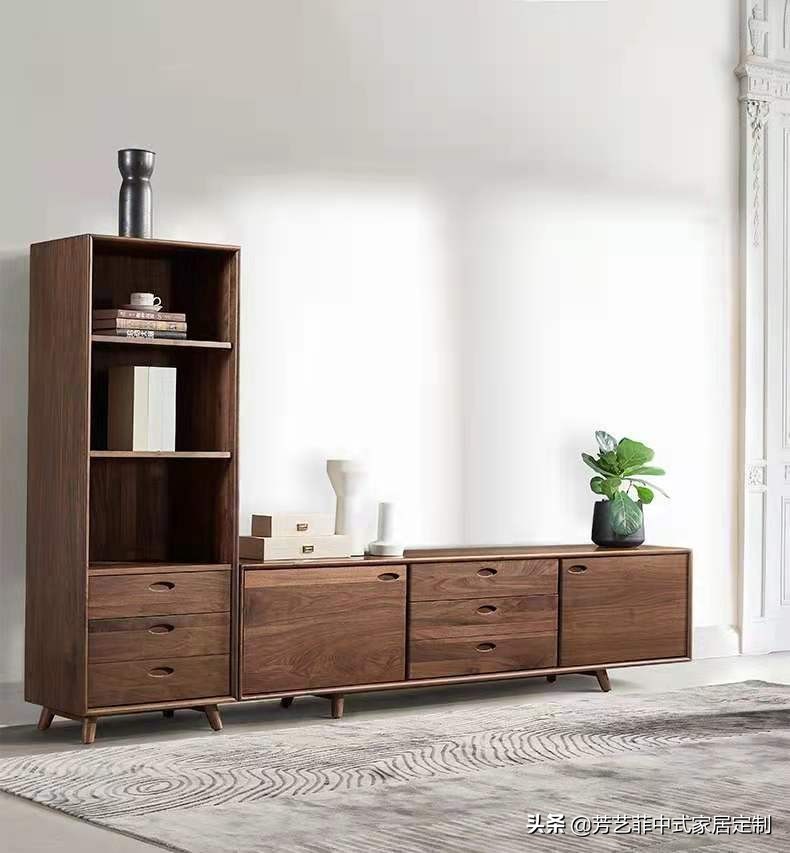 新中式客厅电视柜效果图,餐厅客厅电视柜隔断柜新中式