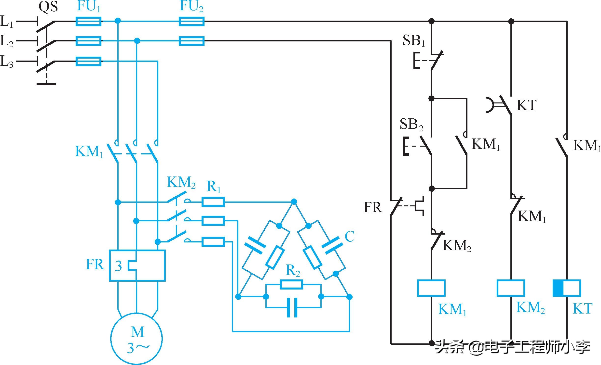 解析纯电动电路,电动机制动控制电路的安装与调试