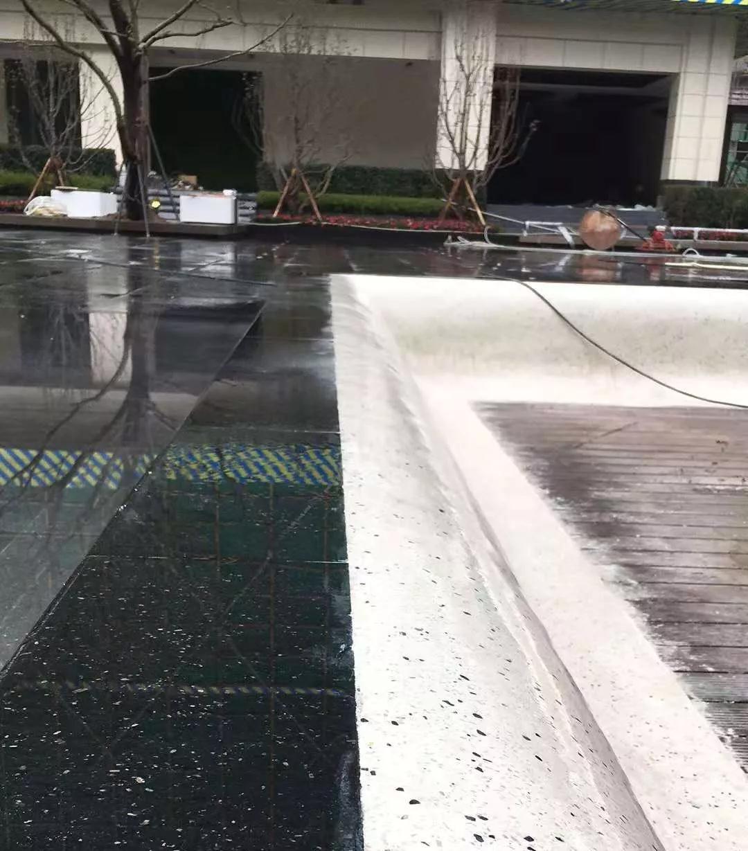 「工程案例」茶园财信融创九阙府景观水磨石施工